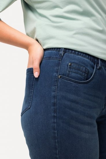 Ulla Popken Basic Denim Mandy Bermuda Shorts Light Blue Denim - Šortky - Dámske šortky veľkých veľkostí