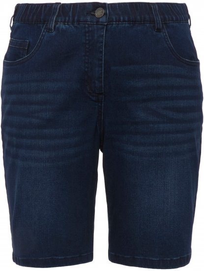 Ulla Popken Basic Denim Mandy Bermuda Shorts Blue Denim - Džíny & Nohavice vo Veľkých Veľkostiach – Plus Size - 