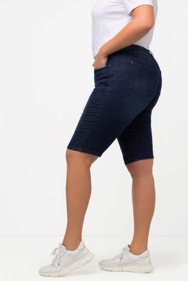 Ulla Popken Basic Denim Mandy Bermuda Shorts Blue Denim - Šortky - Dámske šortky veľkých veľkostí