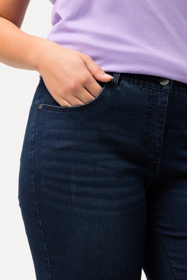 Ulla Popken Basic Denim Mandy Bermuda Shorts Blue Denim - Šortky - Dámske šortky veľkých veľkostí