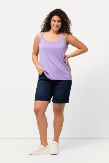 Ulla Popken Basic Denim Mandy Bermuda Shorts Blue Denim - Šortky - Dámske šortky veľkých veľkostí