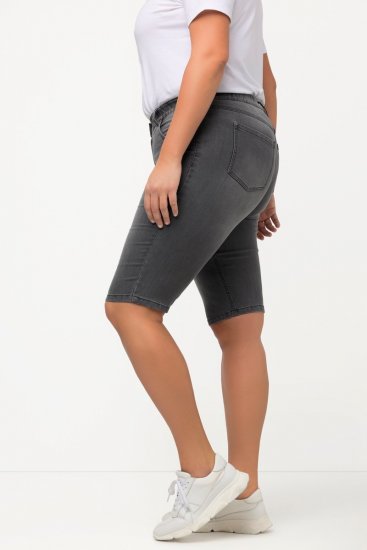 Ulla Popken Basic Denim Mandy Bermuda Shorts Denim Blue - Šortky - Dámske šortky veľkých veľkostí