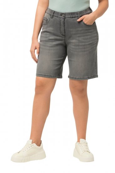 Ulla Popken Basic Denim Mandy Bermuda Shorts Denim Blue - Šortky - Dámske šortky veľkých veľkostí