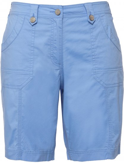 Ulla Popken Cargo Bermuda Shorts Cloud Blue - Džíny & Nohavice vo Veľkých Veľkostiach – Plus Size - 