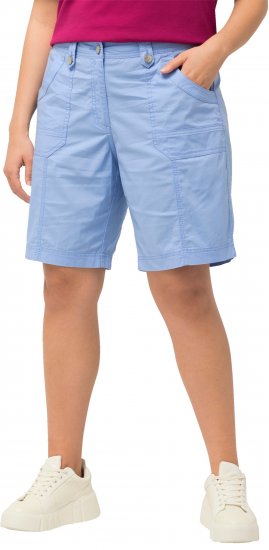 Ulla Popken Cargo Bermuda Shorts Cloud Blue - Džíny & Nohavice vo Veľkých Veľkostiach – Plus Size - 