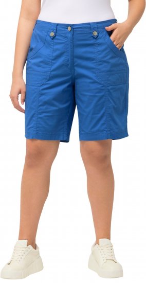 Ulla Popken Cargo Bermuda Shorts Royal Blue - Džíny & Nohavice vo Veľkých Veľkostiach – Plus Size - 