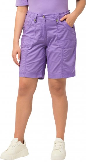 Ulla Popken Cargo Bermuda Shorts Pale Lilac - Džíny & Nohavice vo Veľkých Veľkostiach – Plus Size - 