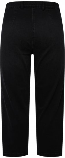 Ulla Popken Cropped Stretch Blend Mony Jeans Black - Džíny & Nohavice vo Veľkých Veľkostiach – Plus Size - 