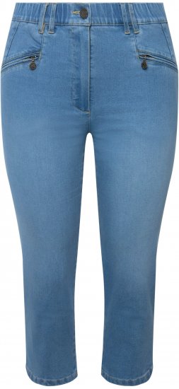 Ulla Popken Cropped Stretch Blend Mony Jeans Blue - Džíny & Nohavice vo Veľkých Veľkostiach – Plus Size - 