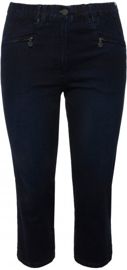 Ulla Popken Cropped Stretch Blend Mony Jeans Denim Blue - Džíny & Nohavice vo Veľkých Veľkostiach – Plus Size - 