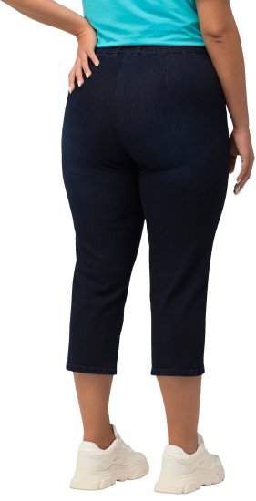 Ulla Popken Cropped Stretch Blend Mony Jeans Denim Blue - Džíny & Nohavice vo Veľkých Veľkostiach – Plus Size - 