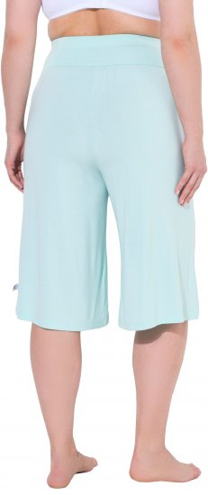 Ulla Popken Wide Leg Flared Bermuda Shorts Blue - Džíny & Nohavice vo Veľkých Veľkostiach – Plus Size - 
