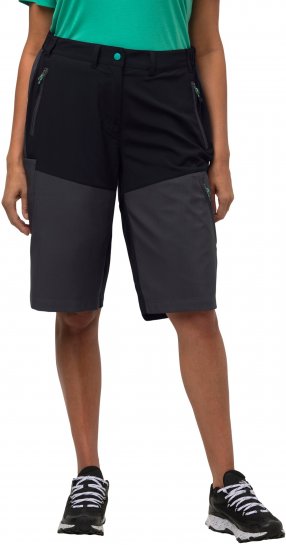 Ulla Popken Water Repellent Nordic Walking Shorts Black - Džíny & Nohavice vo Veľkých Veľkostiach – Plus Size - 
