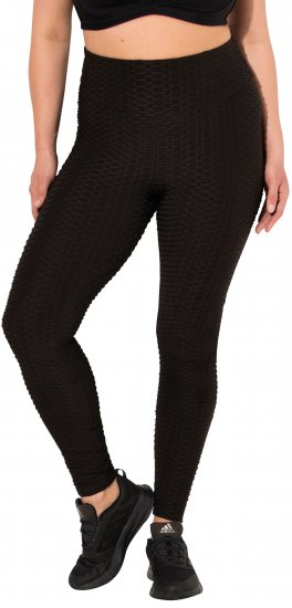 Ulla Popken Textured High Waisted Leggings Grey - Džíny & Nohavice vo Veľkých Veľkostiach – Plus Size - 