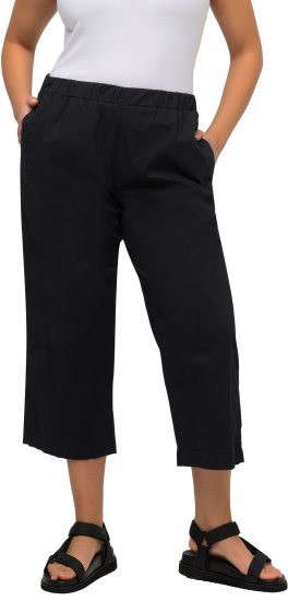 Ulla Popken Cropped Ruby Fit Pants Black - Džíny & Nohavice vo Veľkých Veľkostiach – Plus Size - 