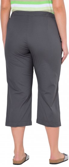 Ulla Popken Cropped Ruby Fit Pants Graphite Grey - Džíny & Nohavice vo Veľkých Veľkostiach – Plus Size - 