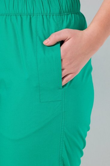 Ulla Popken Cropped Ruby Fit Pants Emerald Green - Nohavice - Nohavice pre ženy vo veľkých veľkostiach