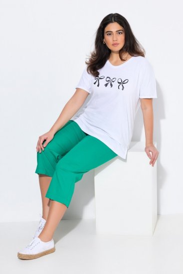 Ulla Popken Cropped Ruby Fit Pants Emerald Green - Nohavice - Nohavice pre ženy vo veľkých veľkostiach