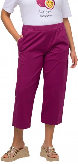 Ulla Popken Cropped Ruby Fit Pants Magnolia Red - Džíny & Nohavice vo Veľkých Veľkostiach – Plus Size - 