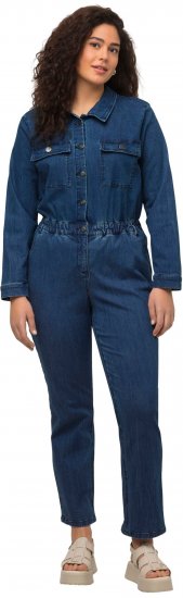 Ulla Popken Denim Boiler Suit Blue Denim - Džíny & Nohavice vo Veľkých Veľkostiach – Plus Size - 