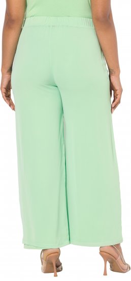 Ulla Popken Layered Chiffon Wide Leg Pants Green - Džíny & Nohavice vo Veľkých Veľkostiach – Plus Size - 