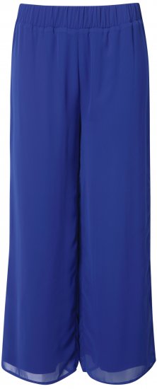 Ulla Popken Layered Chiffon Wide Leg Pants Blue - Džíny & Nohavice vo Veľkých Veľkostiach – Plus Size - 
