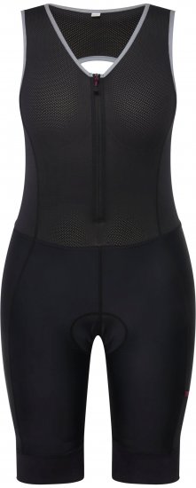 Ulla Popken Padded Cycling Zip Front Bodysuit Black - Džíny & Nohavice vo Veľkých Veľkostiach – Plus Size - 