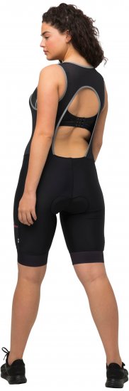 Ulla Popken Padded Cycling Zip Front Bodysuit Black - Džíny & Nohavice vo Veľkých Veľkostiach – Plus Size - 