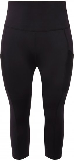 Ulla Popken Cropped High Waisted Leggings Black - Džíny & Nohavice vo Veľkých Veľkostiach – Plus Size - 