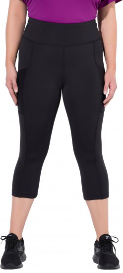 Ulla Popken Cropped High Waisted Leggings Black - Džíny & Nohavice vo Veľkých Veľkostiach – Plus Size - 
