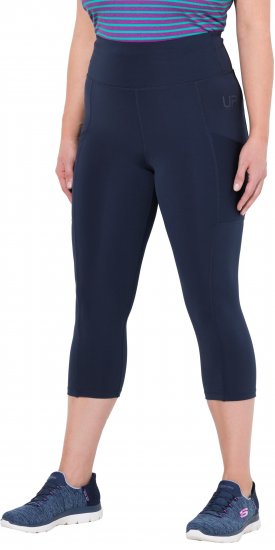 Ulla Popken Cropped High Waisted Leggings Navy - Džíny & Nohavice vo Veľkých Veľkostiach – Plus Size - 