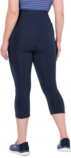 Ulla Popken Cropped High Waisted Leggings Navy - Džíny & Nohavice vo Veľkých Veľkostiach – Plus Size - 