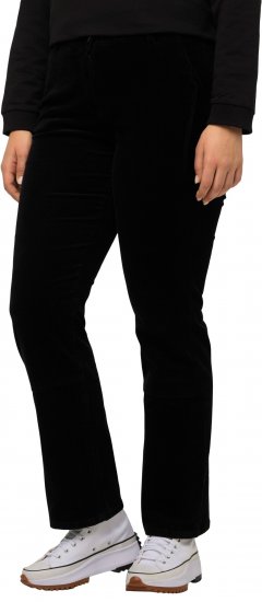 Ulla Popken Mandy Corduroy Pants Black - Džíny & Nohavice vo Veľkých Veľkostiach – Plus Size - 