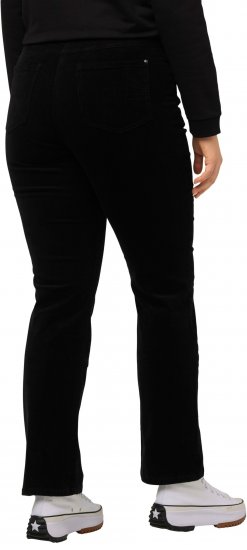 Ulla Popken Mandy Corduroy Pants Black - Džíny & Nohavice vo Veľkých Veľkostiach – Plus Size - 