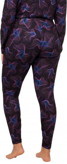 Ulla Popken Geometric Wave Quick Drying Ski Leggings Black - Džíny & Nohavice vo Veľkých Veľkostiach – Plus Size - 