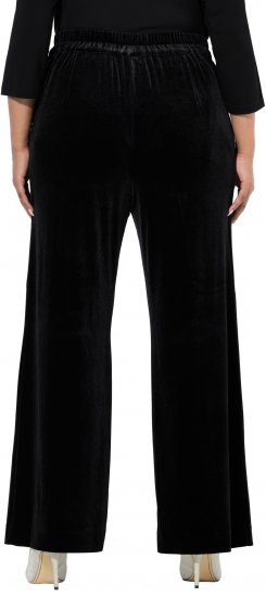Ulla Popken Velvet Suit Pants Black - Džíny & Nohavice vo Veľkých Veľkostiach – Plus Size - 