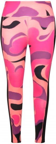 Ulla Popken Abstract Print Quick Dry Leggings Purple - Džíny & Nohavice vo Veľkých Veľkostiach – Plus Size - 