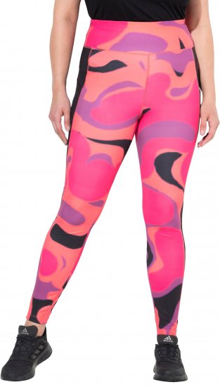 Ulla Popken Abstract Print Quick Dry Leggings Purple - Džíny & Nohavice vo Veľkých Veľkostiach – Plus Size - 