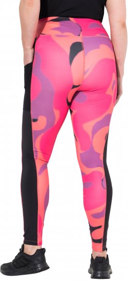 Ulla Popken Abstract Print Quick Dry Leggings Purple - Džíny & Nohavice vo Veľkých Veľkostiach – Plus Size - 