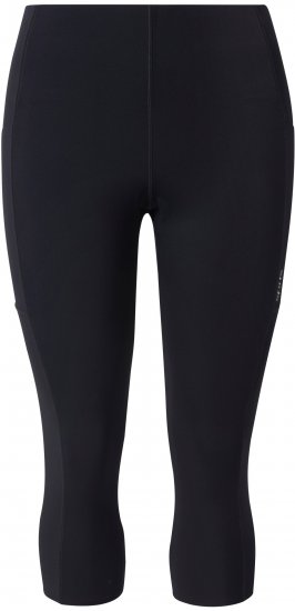 Ulla Popken Cropped Sports Leggings Black - Džíny & Nohavice vo Veľkých Veľkostiach – Plus Size - 