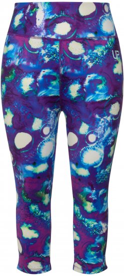 Ulla Popken Neon Bubble Quick Dry Leggings Blue - Džíny & Nohavice vo Veľkých Veľkostiach – Plus Size - 