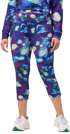 Ulla Popken Neon Bubble Quick Dry Leggings Blue - Džíny & Nohavice vo Veľkých Veľkostiach – Plus Size - 