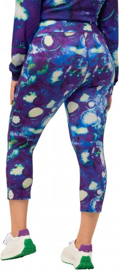 Ulla Popken Neon Bubble Quick Dry Leggings Blue - Džíny & Nohavice vo Veľkých Veľkostiach – Plus Size - 
