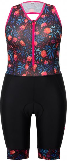 Ulla Popken Functional Padded Zip Front Cycling Leotard Black - Džíny & Nohavice vo Veľkých Veľkostiach – Plus Size - 