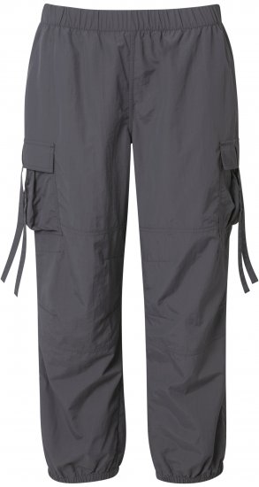 Ulla Popken Elastic Waist Cargo Pants Graphite Grey - Džíny & Nohavice vo Veľkých Veľkostiach – Plus Size - 