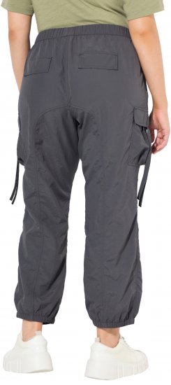 Ulla Popken Elastic Waist Cargo Pants Graphite Grey - Džíny & Nohavice vo Veľkých Veľkostiach – Plus Size - 