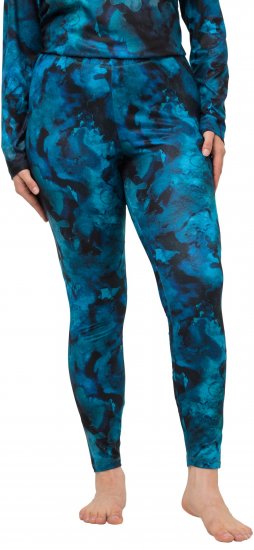 Ulla Popken Ink Print Functional Ski Leggings Blue - Džíny & Nohavice vo Veľkých Veľkostiach – Plus Size - 