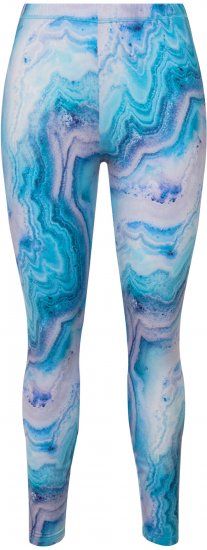 Ulla Popken Marble Ski Leggings Blue - Džíny & Nohavice vo Veľkých Veľkostiach – Plus Size - 
