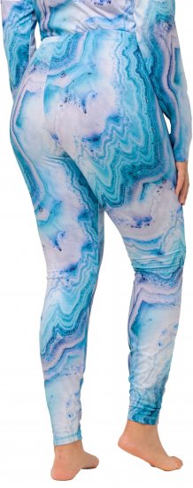 Ulla Popken Marble Ski Leggings Blue - Džíny & Nohavice vo Veľkých Veľkostiach – Plus Size - 