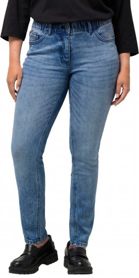 Ulla Popken Distressed Wash Jeans Blue - Džíny & Nohavice vo Veľkých Veľkostiach – Plus Size - 